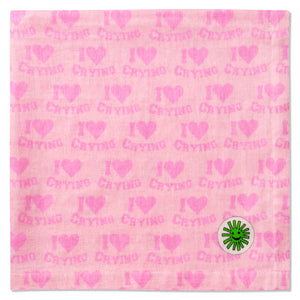  pink baby muslin burp cloth swaddle i heart crying stylish cool luxury premium baby gift